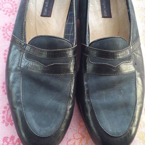 Petridis moccasins used, size 45, blue, made in Italy