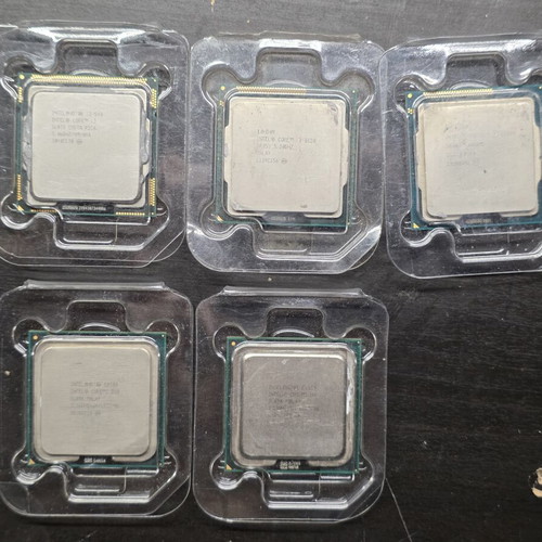 Intel processors pack of 5 used i3-2nd gen, Pentium G2050, Core2Duo