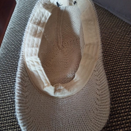 Knitted baseball hat used, white, one size
