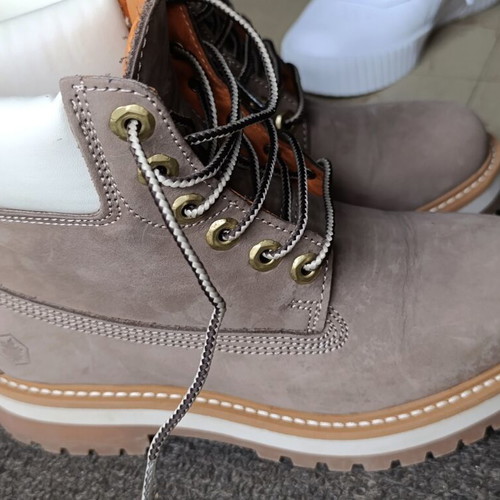 Lumberjack Kristy leather ankle boots new, gray and beige, size 36