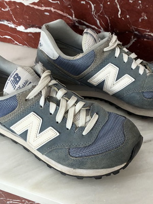 New Balance 574 athletic shoes used, size 38, blue turquoise