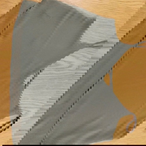 Χακί σατέν φανελάκι φαρδιά γραμμή.