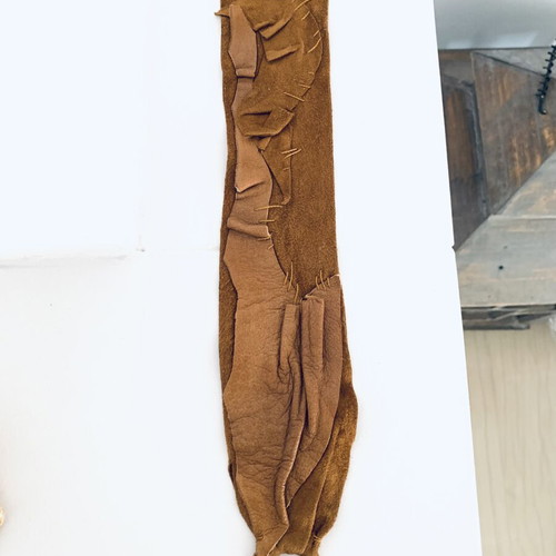 Leather belt handmade by DYENS + FOTINAKI like new, adjustable size