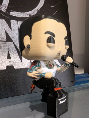 Custom POP Chester Bennington new 3d printed figure 9 cm