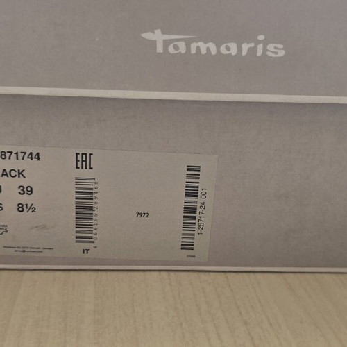 Tamaris sandals new, size 39, 7 cm platform, black