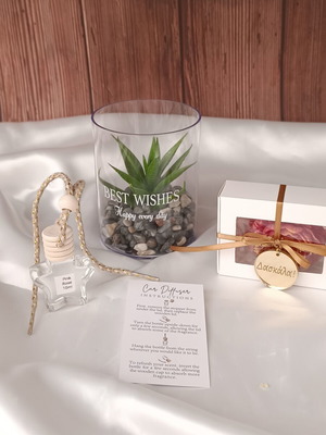 Teacher Gift with Aromatic Peony and Car Diffuser
