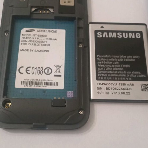 Samsung Galaxy Ace GT-5830i used, black, missing memory card cover