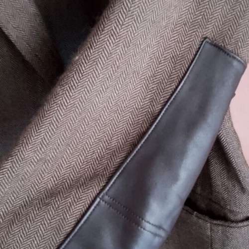 Navy & Green jacket used, 100% cotton, size M, brown
