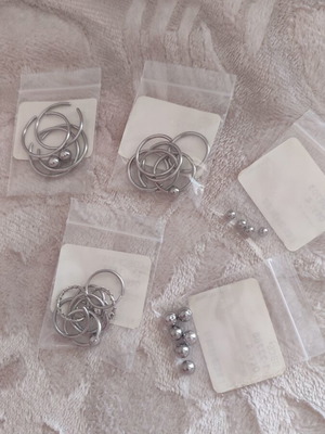Earrings used stainless steel silver color set