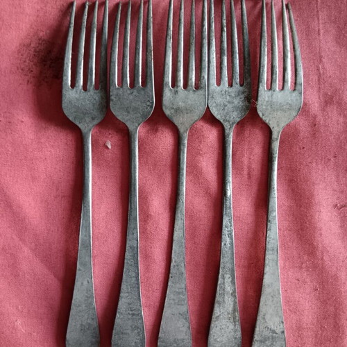 Vintage collectible forks set of 10 used, very old