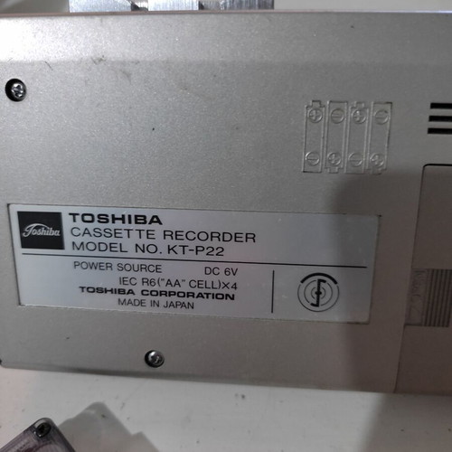 Toshiba KT-P22 vintage cassette player used, needs repair