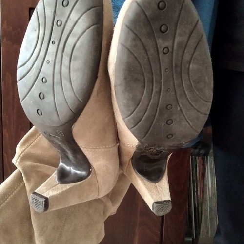 Elite boots used, size 38, beige suede