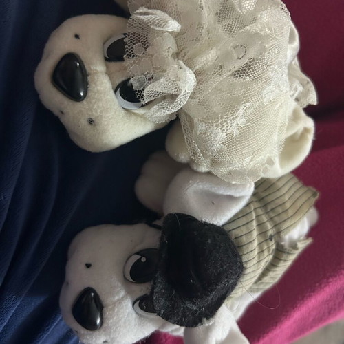 Vintage Galoob Pound Puppies Bride & Groom 1995 like new