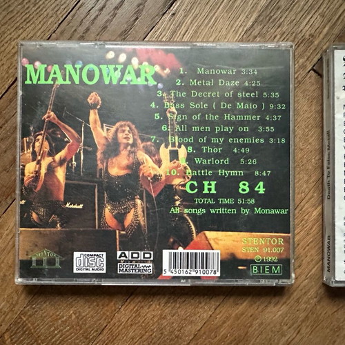 Manowar Death to False Metal! and CH 84 CD like new