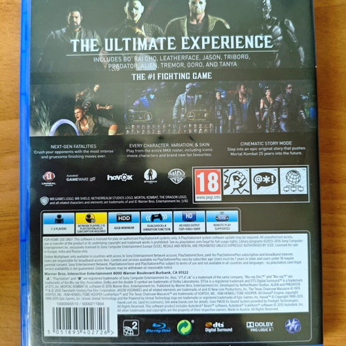 Mortal Kombat XL PS4 used fighting game with DLC characters