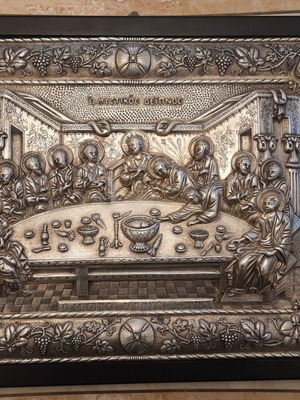 The Last Supper painting used, 950 silver, Byzantine art replica