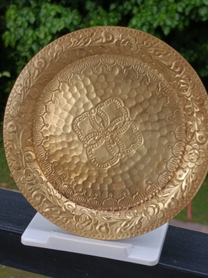 Moroccan collectible brass plate like new