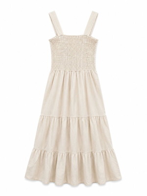 Copperose Boho Maxi Dress Beige Size M/L New