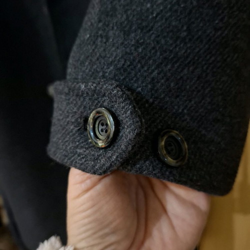 Unisex wool vintage coat in gray color like new