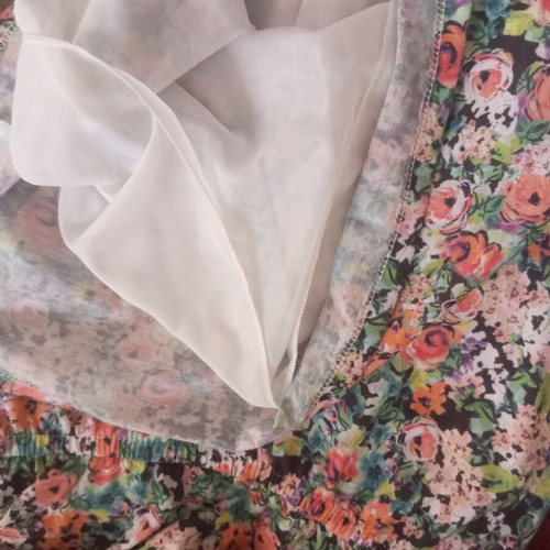 Bershka dress size L with waist lining, sheer