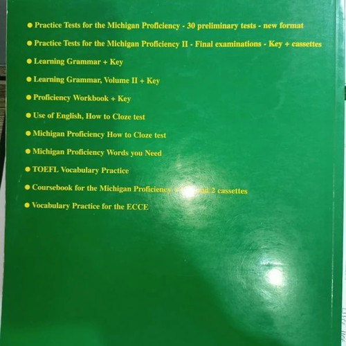 Grammar and Practice for ECCE Certificate of Competency book used, English