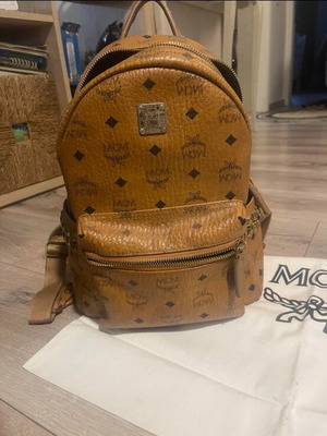 MCM backpack beige brown like new with minor wear
