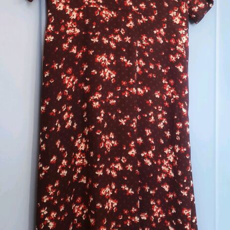 Maxi floral dress H&M like new, burgundy with retro pattern