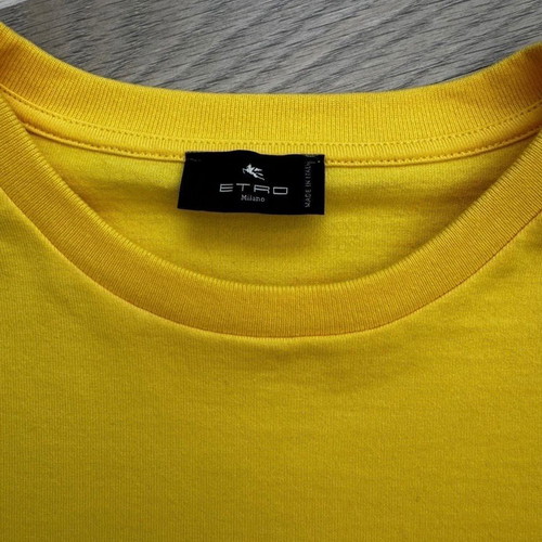 Etro yellow loose fitting t-shirt used, size XS