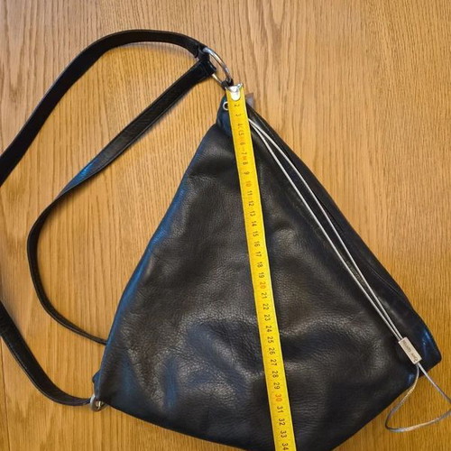 Renato Angi Venezia leather backpack, triangular design