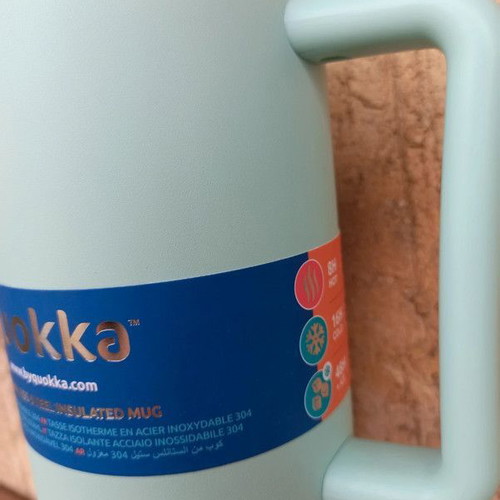 Quokka Stainless Steel Thermal Mug BPA Free 1200ml Turquoise New with Straw and Handle