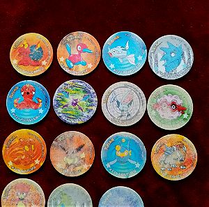 15 τάπες Pokemon Sticker Tazos