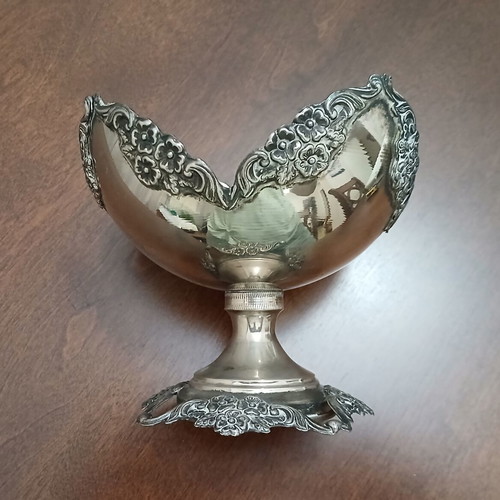 Set of 3 vintage silver-plated fondue dishes