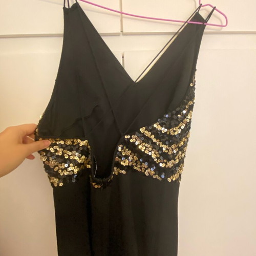 Mango black sequin jumpsuit like new, size L