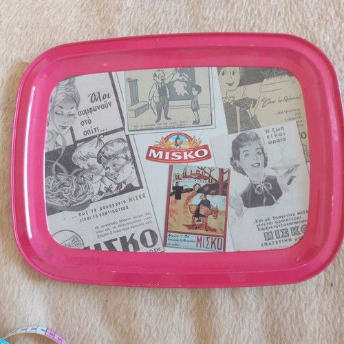 Misko promotional collectible plate used with vintage images