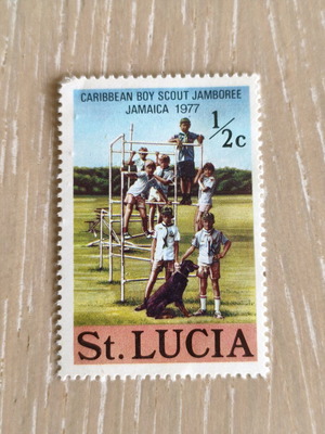 St. Lucia Stamp Caribbean Boy Scout Jamboree 1977 new, unsealed
