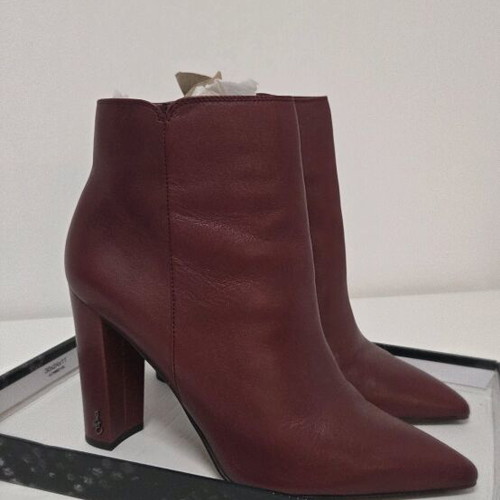 Sam Edelman ankle boots like new, red, size 38.5, 9.5 cm heel