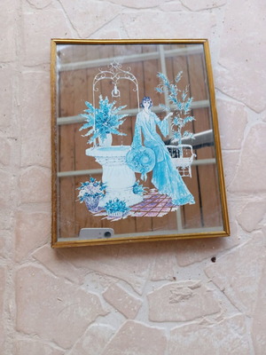 Mirror frame with painting used 20×25