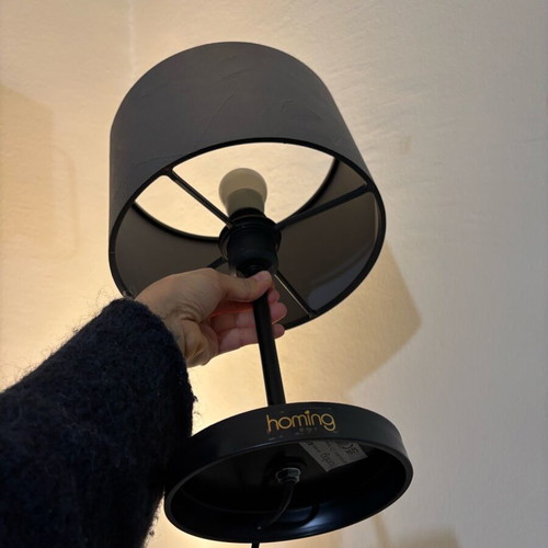 Table lamp like new, black and grey