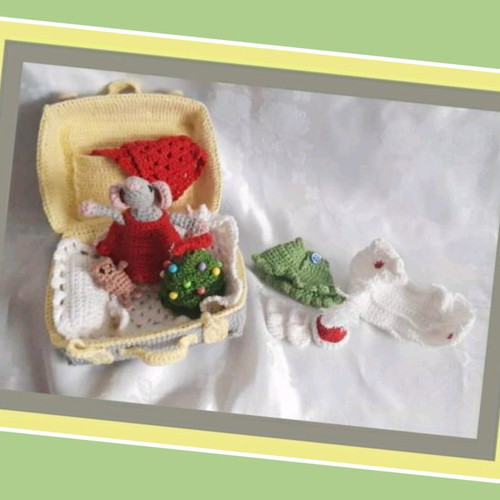 Suitcase with Mouse new with Christmas accessories