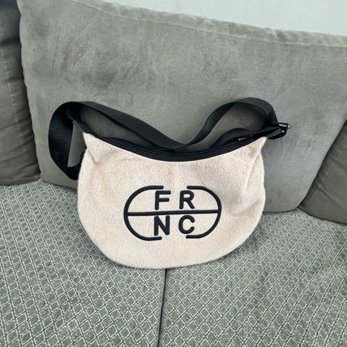 FRNC medium size bag like new, beige with fur and leather