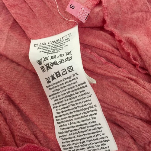 Elisa Cavaletti Long Pink Dress S Like New With Metallic Effect