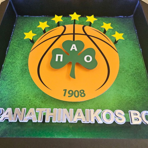 Handmade Panathinaikos BC lighted frame new