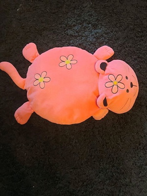 Plush pink cat used