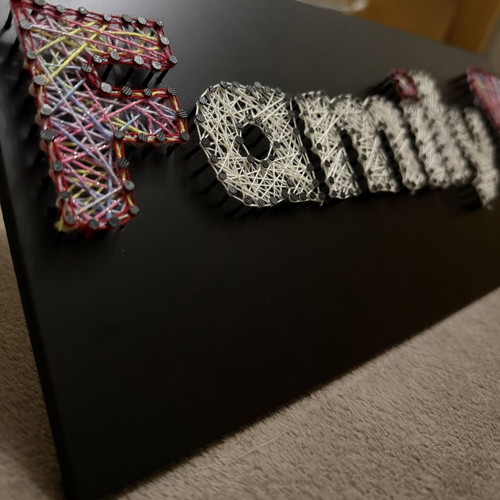 String art painting Family custom made