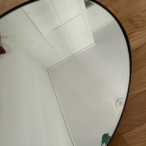 ZARA Home black round mirror like new, 65cm diameter