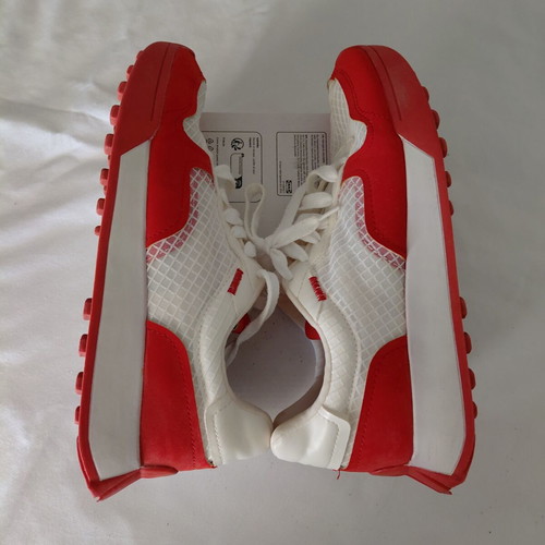 Zara sneakers used, coral and white, size 39