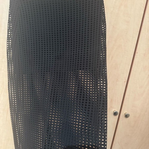 Women's long skirt like new, black mesh