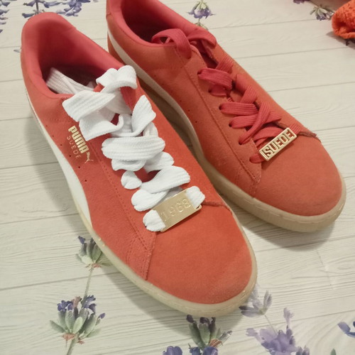 Puma Suede women's shoes new, salmon color, size 40.5
