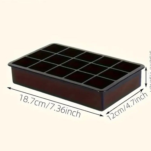 Silicone Ice Cube Tray with 15 Large Cubes new