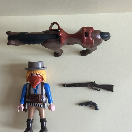Playmobil Western bandit on horse